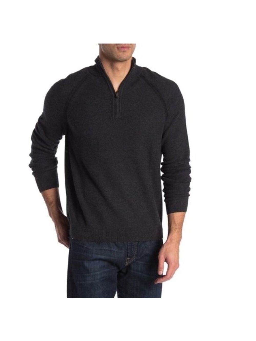 Tailor Vintage Birdseye Reversible 1/4 Zip Knit
